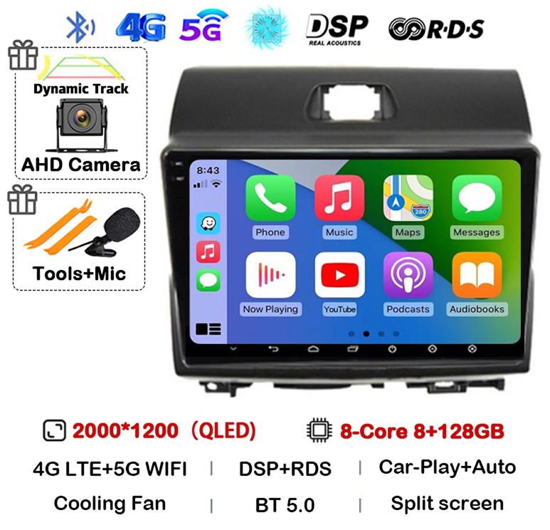 Android 14 Carpaly Auto Car Radio For KIA Ray 2011-2017 4G+WIFI GPS Navigation Video Multimedia Video Player Stereo 360 Camera