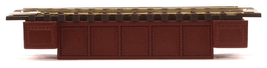 Rokuhan Z gauge R085 Deck girder bridge short azuki bean color
