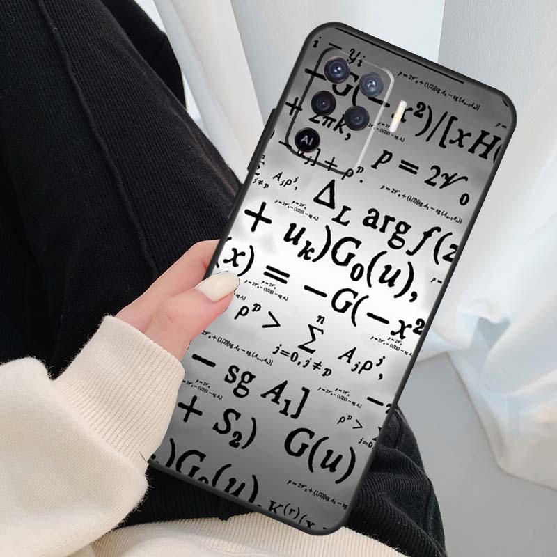 E=mc2 Mathematical Physical Formula Case For Oppo A18 A38 A58 A78 A98 A80 A60 A40 A96 A76 A16 A94 A74 A54 A15 A17 A57 A77 A5 Pro