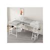 Lit Superposé 90x200cm - MUVOE - Blanc - Métal - Design Contemporain - 2 Places