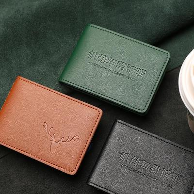 Men's Leather Dual Card Holder & Driving License Sleeve