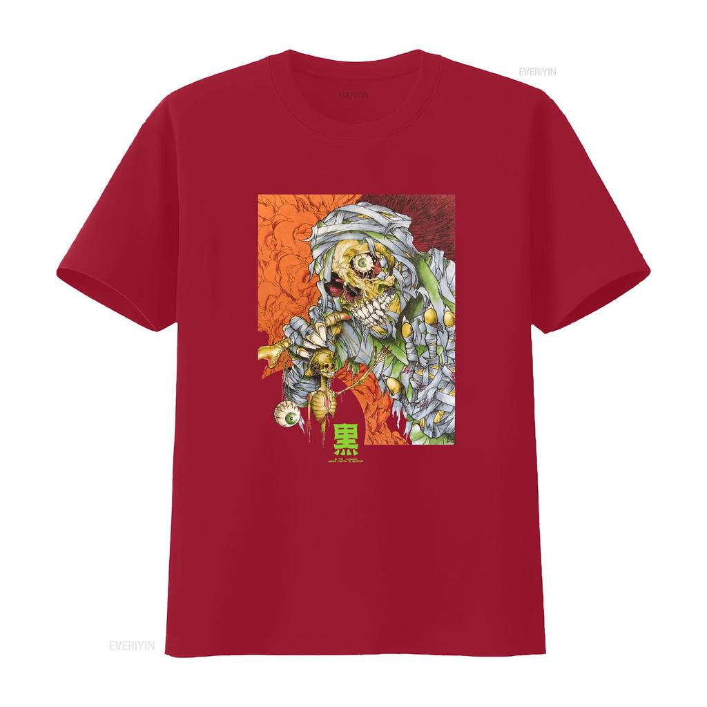 Pushead Vintage The Wave T Shirt vintage Washed Soft Versatile homme Stretched Unisex fashion Top For Everyday Wear streetwear