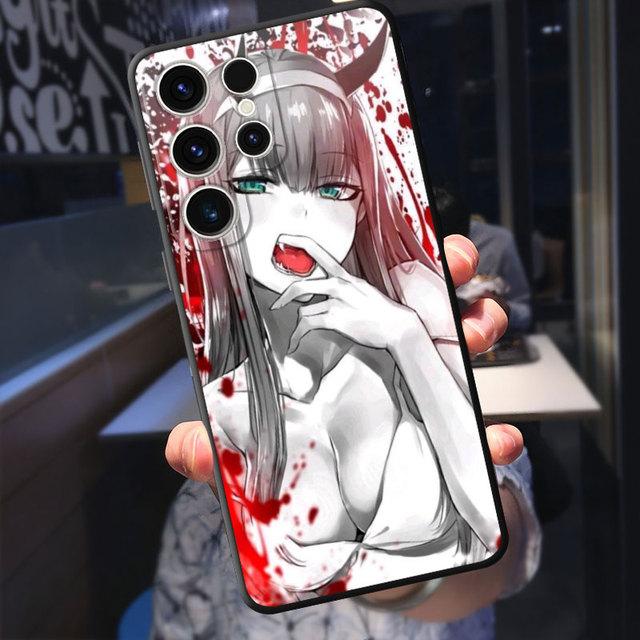 Armor Luxury Tpu Soft Phone Case For Samsung Galaxy S20 Fe S21 S10 S9 S22 Plus S23 Ultra 5g S8 S7 S10e Cartoon Zero Two Cover
