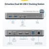 StarTech Docking Dual USB für Windows USB-C Station, Monitor, 4K60Hz, DP, 100W, Hub, LAN, (201N-USBC-DOCK)