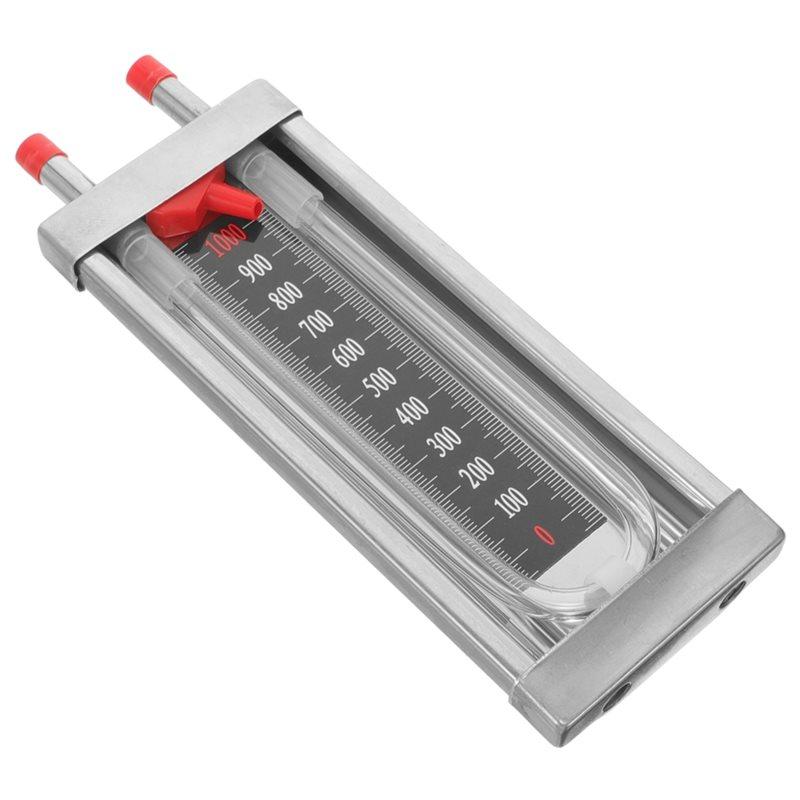 A84E-High Accuracy Stainless Steel U Tube Manometer Pressure Gauge Differential Meter Vacuum Tube Tester