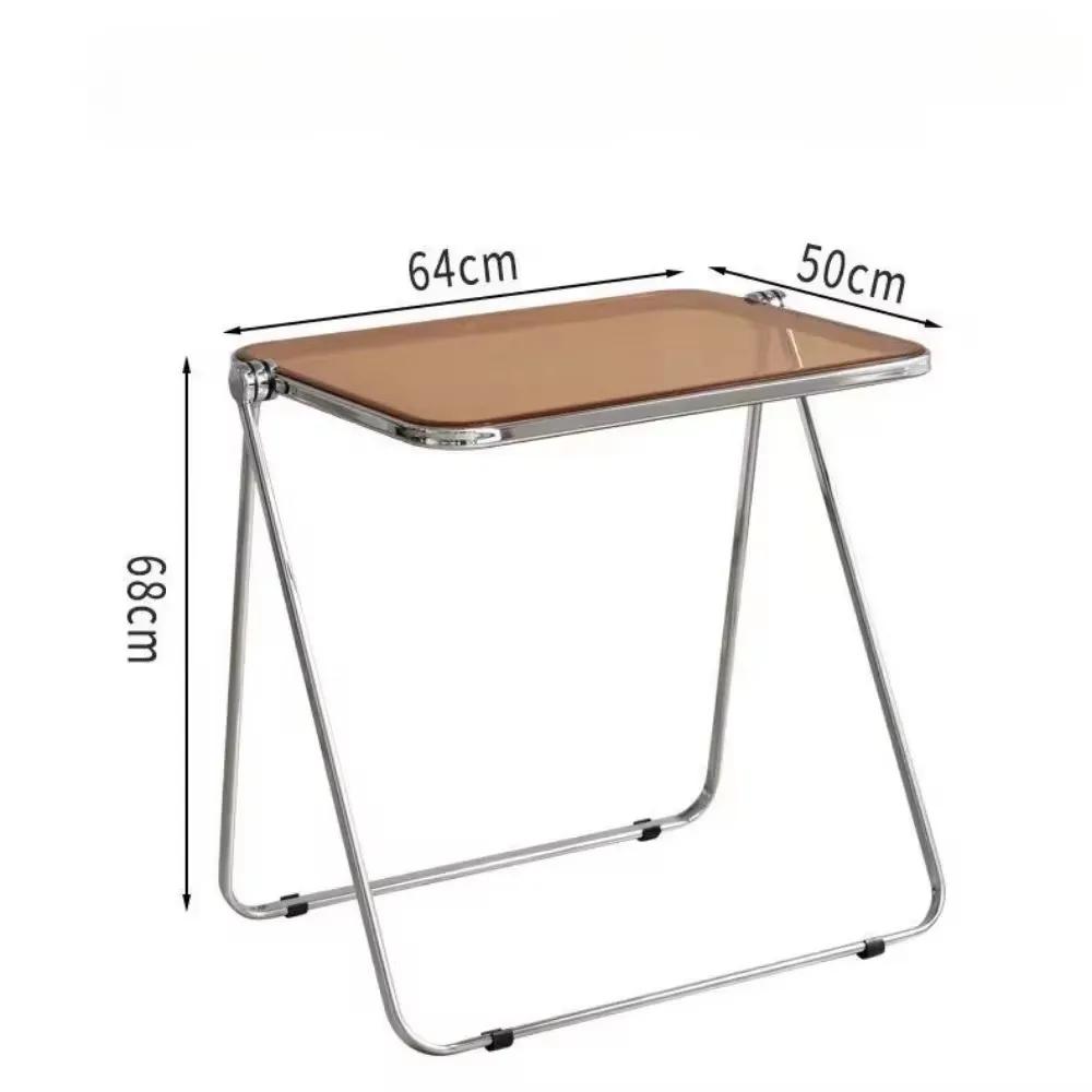 Acrylic Folding Desk Portable Small Table Study Desk Balcony Computer Table Mini Bedroom Bed Side Table Furniture Living Room