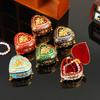 Alloy Rose Pattern Jewelry Organizers In Heart Shape For Women And Girls