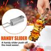 Wiederverwendbare BBQ Outdoor Grillspieße Edelstahl Grill Schnellverschluss Metall Schiebegriff Tragbares BBQ Werkzeug