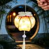 Chinese Style Persimmon Lantern Spring Festival DIY Material Kit, Light Up Handmade Shaped Home Decor Holiday Hanging Ornament with Tassel for