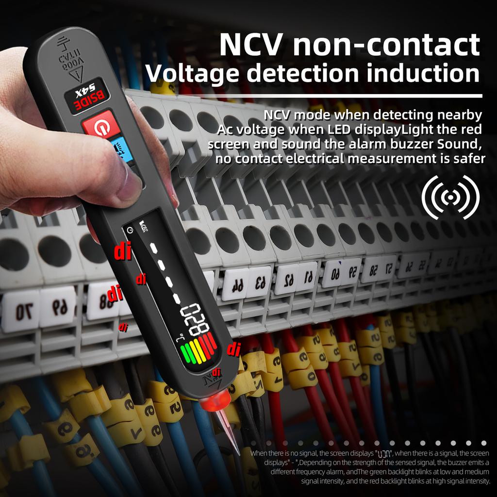 BSIDE S4X Digital 12 300V AC Voltage Tester Power Line Leakage Detector Electric Leakage Detect Pen EBTN Display
