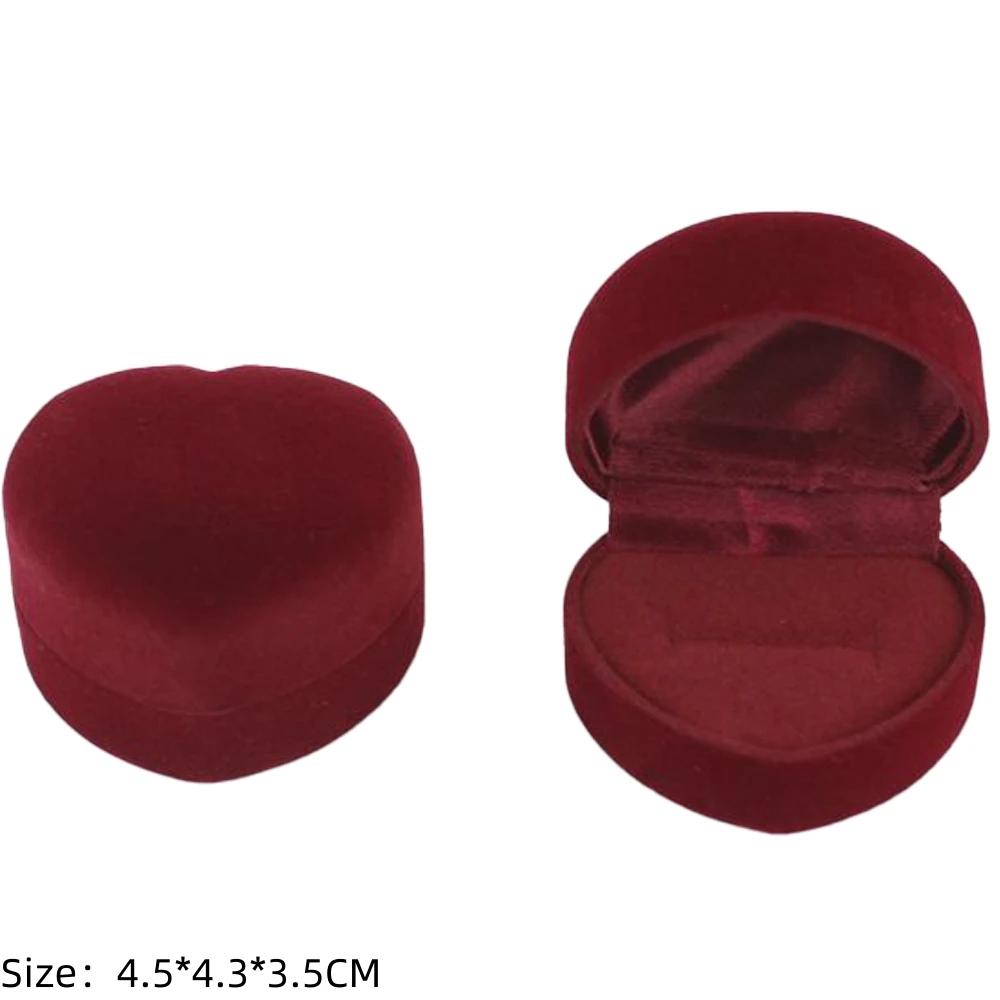 Square Engagement Velvet Earring Ring Packaging Box Jewelry Organizer Valentine Day Gift Case Ring Display Storage Wholesale