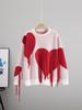 Cross Love Tassel Knitwear: Stylish Autumn/Spring European-American Patchwork Round Neck Pullover