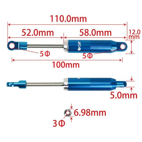 SP Crawler Shock Set (4 Pieces): #3314V2 for CR-01 Eagle Model