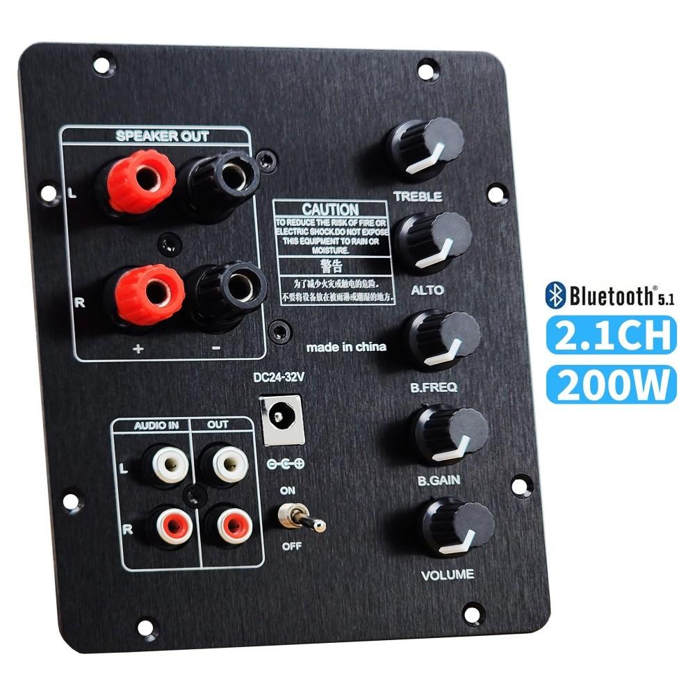 24V 32V HIFI 2PCS TPA3221 100W*2+200W Bluetooth 5.1 2.1 Channel Digital Active Power Amplifier Board 2.1CH Home Audio System