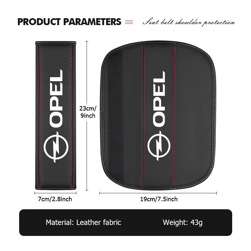 Car Seat Belt Shoulder Cover Decompression Comfort Safety Belt Protective Cover For Opel Astra G H J K F Corsa D Zafira B wal255