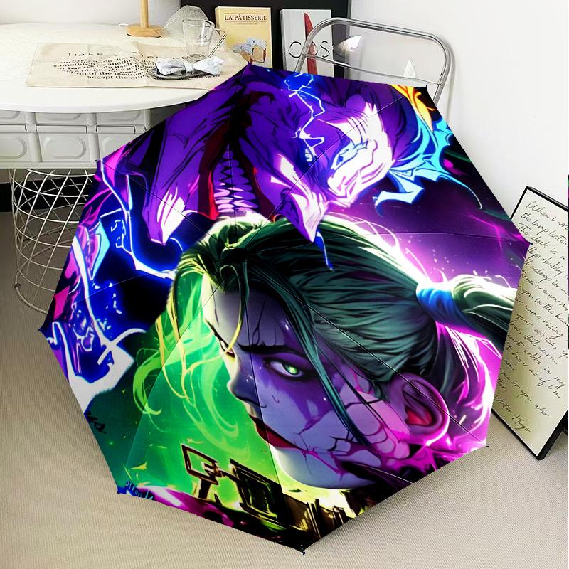 The clown's Fiery Rise Umbrella Folding umbrella, automatic umbrella 8-Frame for Travel, camping Use Gift for Halloween Christmas