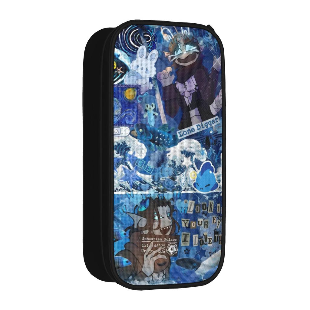 Sebastian Solace Pencil Case Double Layer Large Capacity For School Pencil Bag Birthday Gift