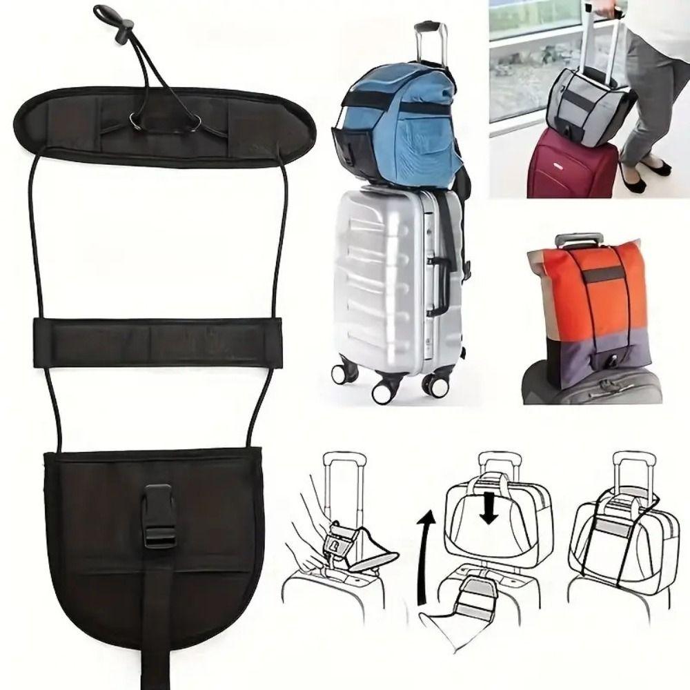 Adjustable Elastic Luggage Strap Lightweight Luggage Bungee Strap Suitcase Fixed Belt Travel Use