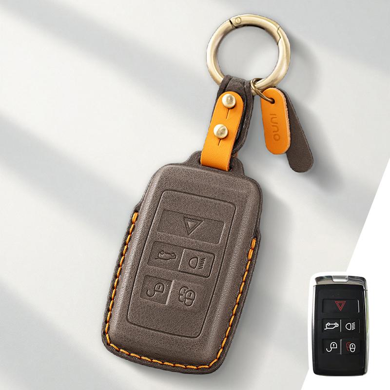 Custodia Protettiva in Vera Pelle per Chiave Fob Land Rover Range Rover Evoque Discovery Sport Vela 4