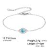 Lucky Blue Zircon Evil Eye Charm Bracelets Women's Stainless Steel Bracelet Amulet Jewelry Valentine Gifts