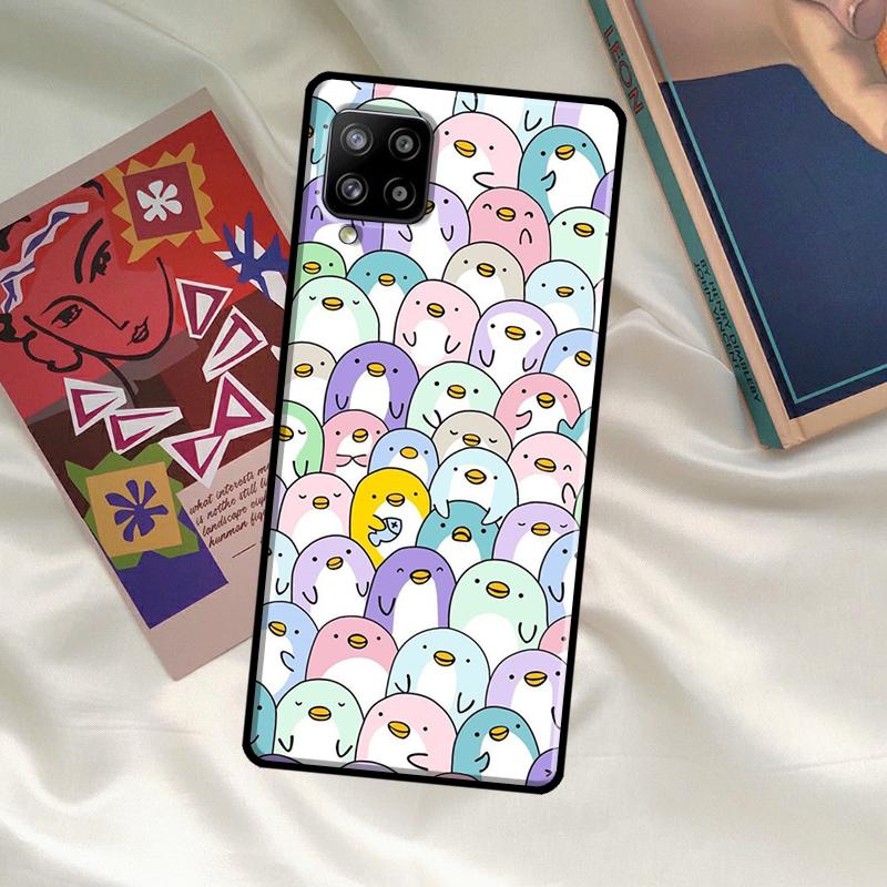 Cute Cartoon Penguin Cover For Samsung Galaxy A14 A34 A54 A12 A22 A32 A52 A72 A13 A23 A33 A53 A52S A71 A51 Case