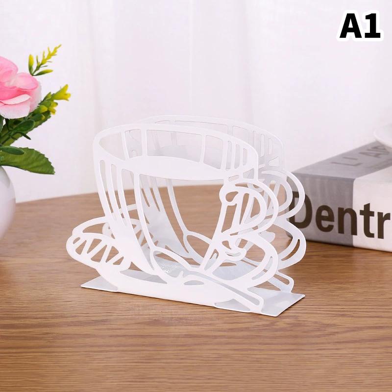 1Pc Elegant Iron Art Tissue Box Homestay Napkin Holder Kitchen Dining Tabletop Accessory For Home And Restaurant Use