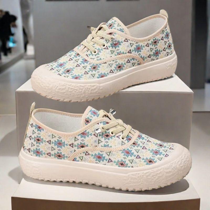 

Весенние новые тканевые туфли для женщин, дышащие, повседневные, нескользящие, на одну ногу, женские, толстые и низкие туфли 39