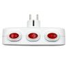 Independent Switch EU Schuko Triple Outlet Power Expansion Plug 1 to 3 Wall Socket Adapter Power Splitter For home