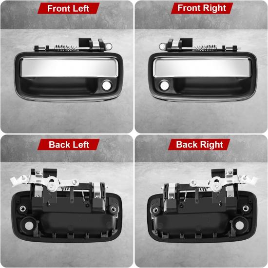 FAERSI 2pcs Outside Exterior Door Handles Front Left Driver Side & Right Passenger Side Fit for 1995 1996 1997 1998 1999 2000 2001 2002 2003 2004
