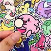 53PCS Kawaii Anime Pocket Monsters Stickers Pikachu DIY Laptop Luggage Skateboarding Mobile Cartoon Student Toys Gift Stickers