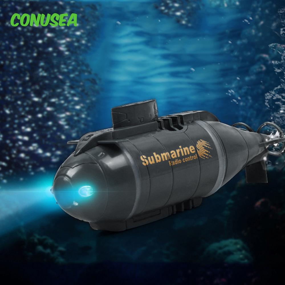 Submarino Subaquático 6CH Barco RC Simulação Mini Barcos Recarregável Rádio Controle 2.4G Navio Brinquedos Elétricos para Meninos Crianças