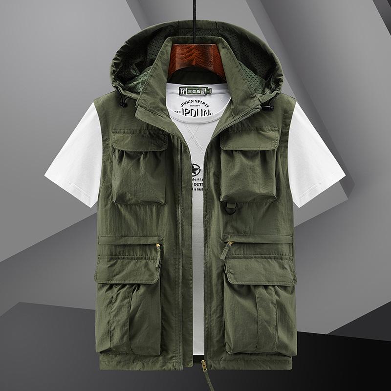 Quick-Dry Multi-Pocket Outdoor Vest for Photography, Fishing, and Mountaineering