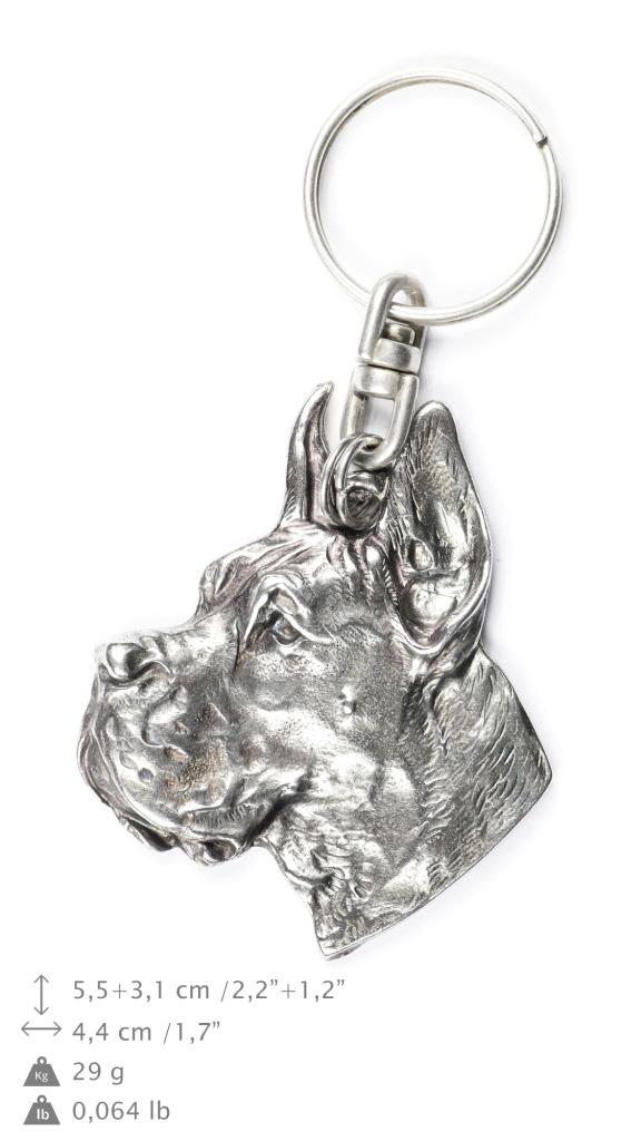 Německá doga I - Postříbřený přívěsek pro psa, ozdoba na kabelku, přívěsek na batoh značky Art-Dog