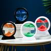3D Timeglas Rinnande Sand Konstbild Rund Glas Djup Havs Sandlandskap Hantverk Flytande Målning Hemmakontor Dekoration Gåvor