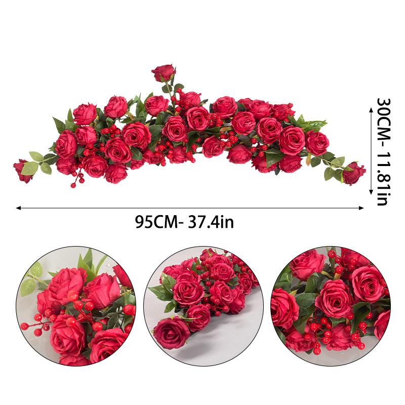 

Cross-Border New Artificial Flower Arrangements Are Used for Outdoor Wedding Decorations, Birthday Celebrations, and Home Scene Arrangements червоний