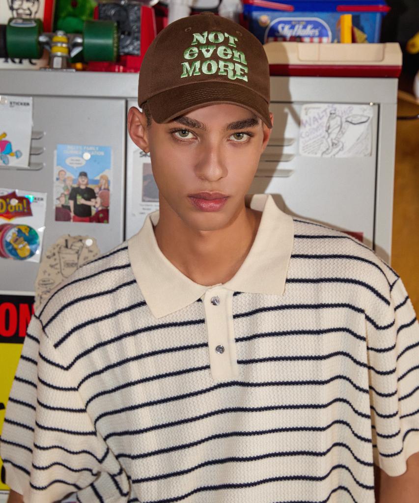 Nasibeunmoeo Point Line Ball Cap Brown