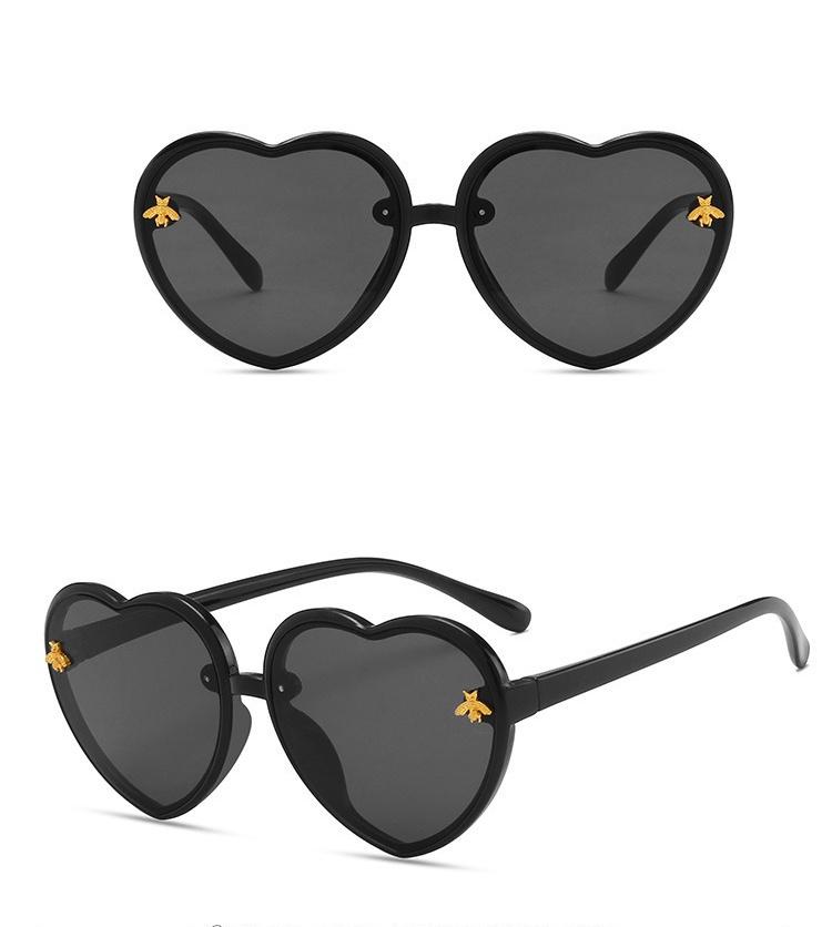 Fashion Heart Kids Sunglasses Children Retro Cute Pink Cartoon Sun Glasses Frame Girls Boys Baby Sunglasses UV400 Eyewear