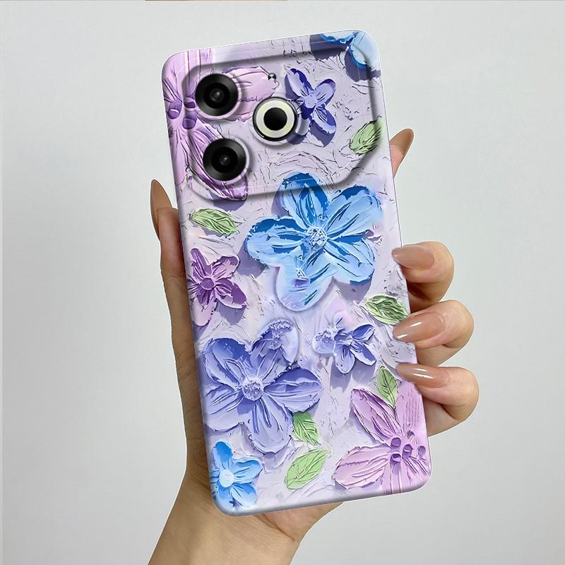 Per Tecno Pova 6 Neo Custodia POVA6NEO Silicone TPU Morbida Custodia per Telefono Verniciata Stampata Antiurto Protettiva Cover Posteriore