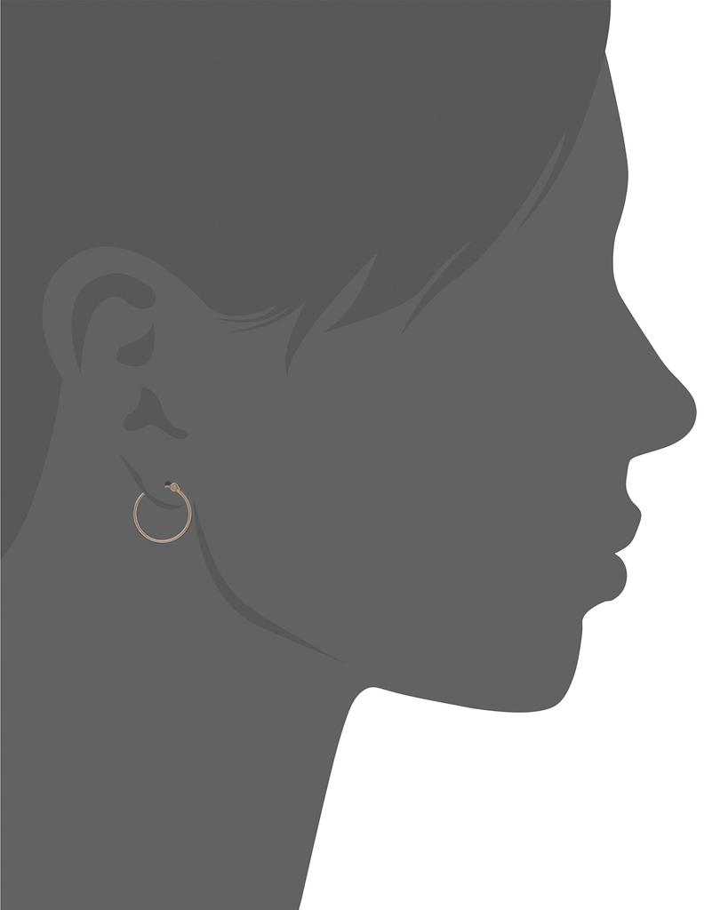 ESTELLE Hoop 18K Pink Gold [Official] Women's Earrings, (M) 0202-1470-0015-0000
