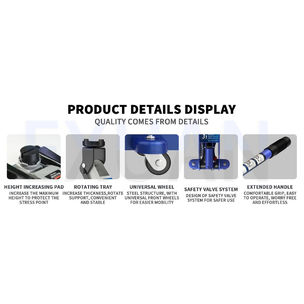 2.5T/3T Horizontal Hydraulic Hydraulic Jack Hydraulic Lifting Jack Car Jack 4S Shop Hydraulic Jack Repair And Tire Replacement