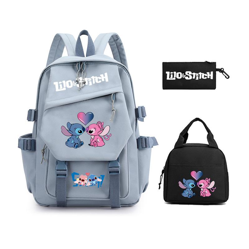 Peripheral Schoolbag Three-Piece Set, Primary And Secondary School Students Backpack, Children'S Lunch Bag, Pencil Bag