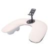 Nail Arm Rest for Nail Tech with Phone Holder U Shaped Manicure Hand Rest Tilted for Salon Home Use White