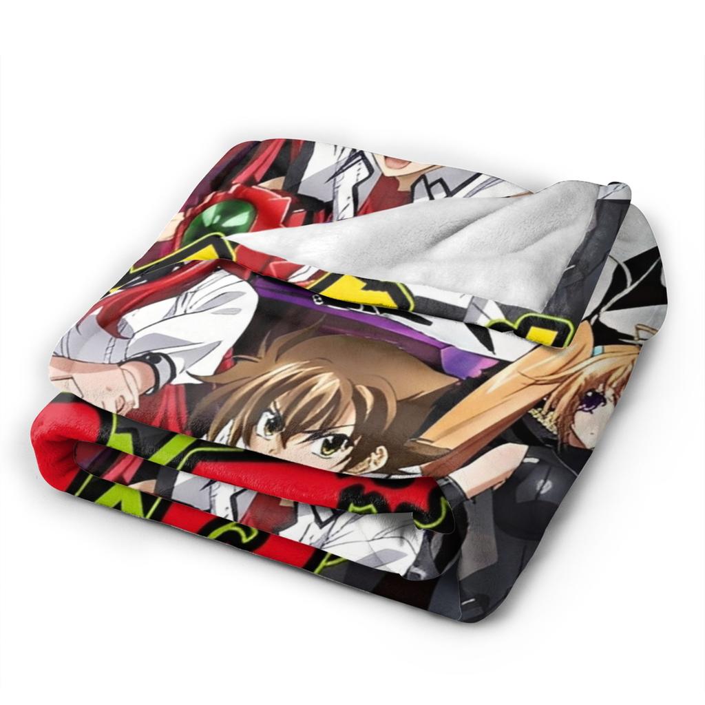 Warm Blanket Camping High School DxD Anime Throw Blanket  Flannel Bedspread For Couch Chair Street Trend Sofa Bed Cover