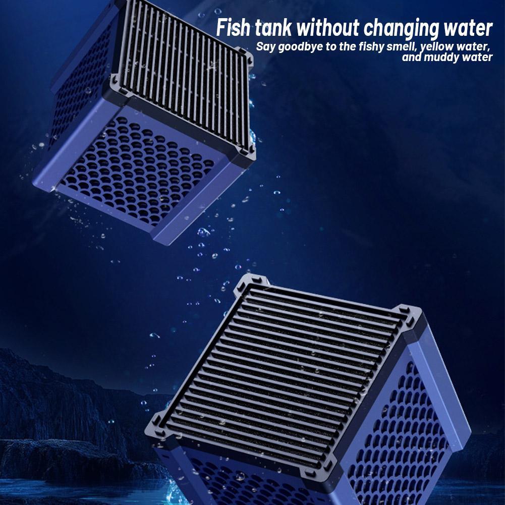 Aquarium Water Purifier Cube Fish Tank Filter Box For Fish Activated Purifier Tanks,Horse Tank D3O5