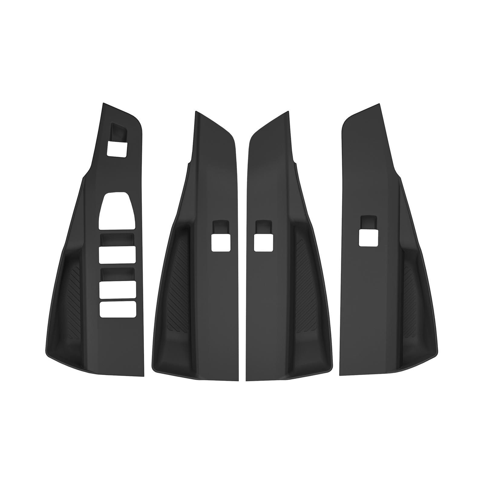 

for BMW X3 2026 2026 Car Door Handle Storage Box Front Rear Door Tray Organizer Silicone Accessories 4PCS Black