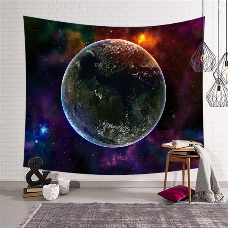 Starry Sky Tapestry: European & American Decorative Wall Hanging, Polyester Fabric, Perfect for TV Backgrounds & Photography Backdrops.