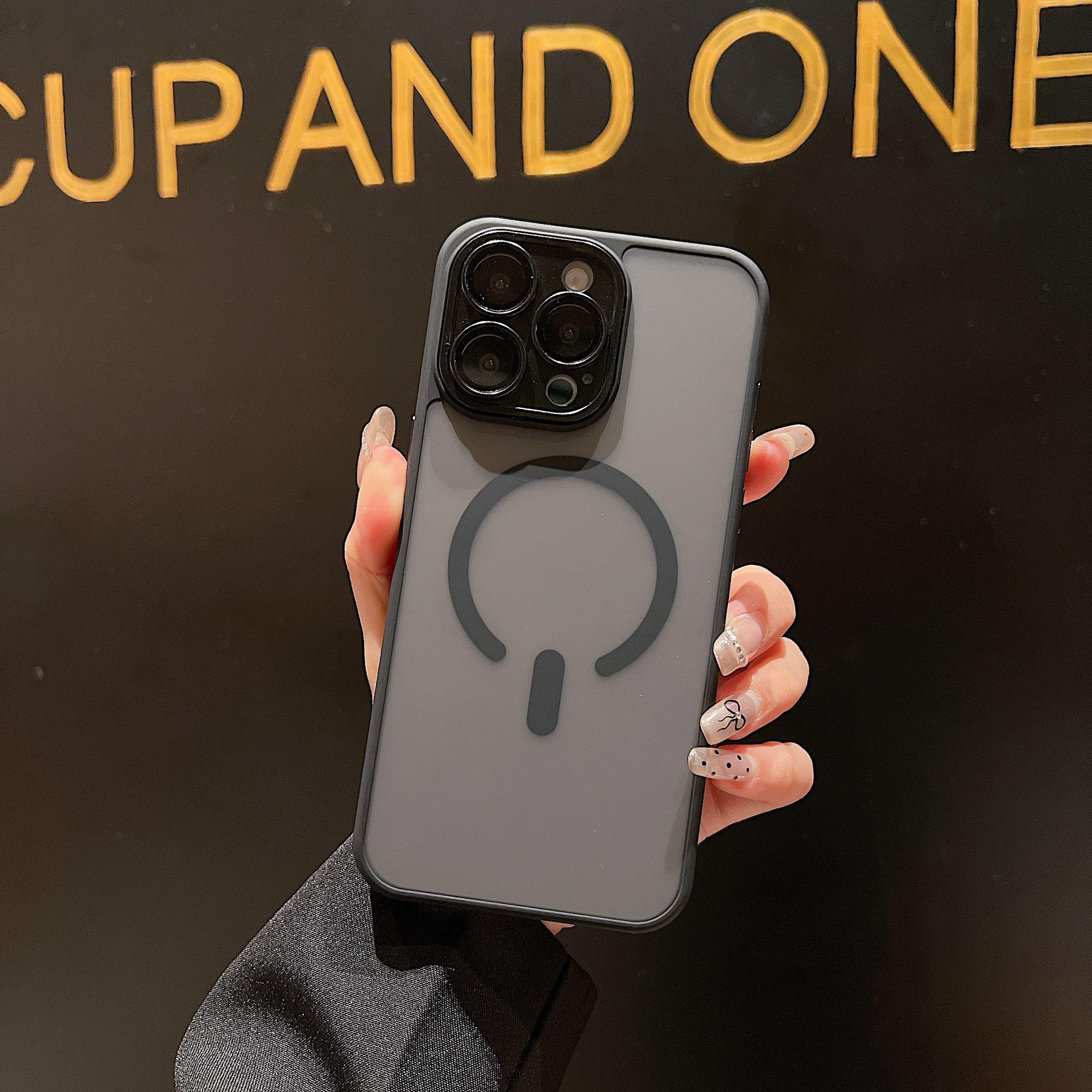 

For Apple 16 Phone Case, Matte Skin Texture, Fine Hole Magnetic Suction, for IPhone 15, Anti Drop 14promax New Model For iPhone11Promax