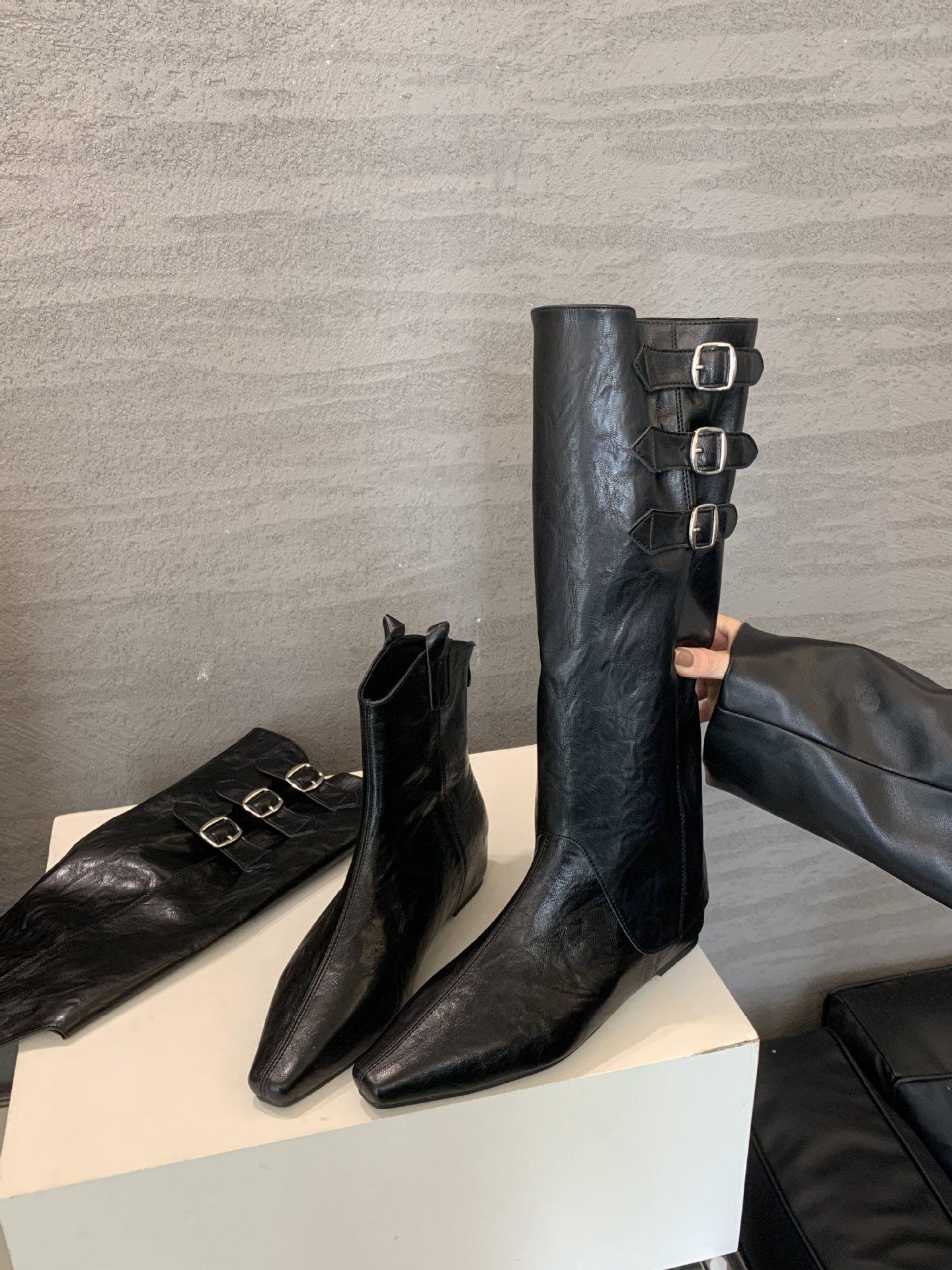 

Женские осенние ботфорты 2025 года французского цвета мерло на скрытом каблуке 37 чёрный