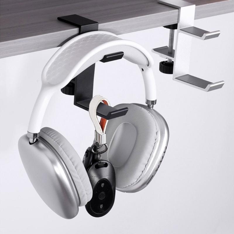 Aluminum Alloy Headphone Stand Display Holder Rack Clip on Designing for Desk Space Saving and Easy Installation
