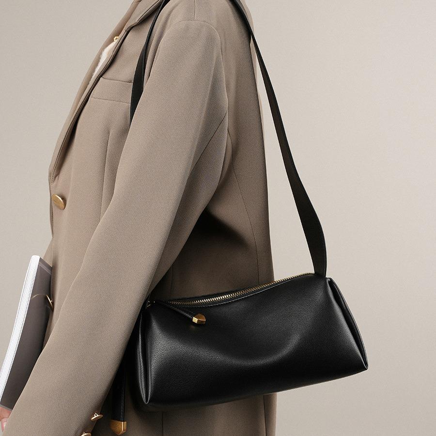 Bag New Leather Oblique Span Bag Wide Shoulder Strap Premium One Shoulder Underarm Bag Women's Soft Leather Women's Bag